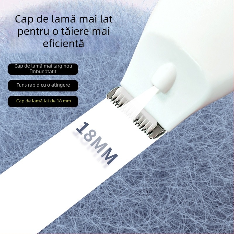 Trimmer electric pentru animale de companie pentru pisici și câini – Material: ABS+ceramică+oțel inoxidabil 301; Zgomot redus cu iluminare