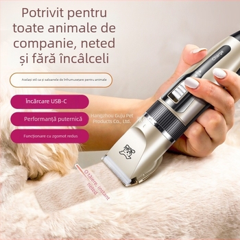 Mașină de tuns pentru câini, cu motor electric silențios și aparat de îngrijire a părului de lăbuțe, potrivit atât pentru pisici, cât și pentru câini