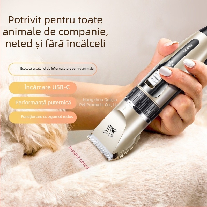 Mașină de tuns pentru câini, cu motor electric silențios și aparat de îngrijire a părului de lăbuțe, potrivit atât pentru pisici, cât și pentru câini