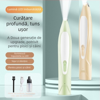 Clipper electric pentru labele pisicilor și câinilor — funcționare silențioasă, tăierea părului pe labe, instrument de îngrijire animale de companie