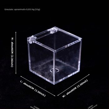 Terariu cu mușchi din acril — cutie DIY mini pentru birou, model Square Box Micro Landscape, Levana