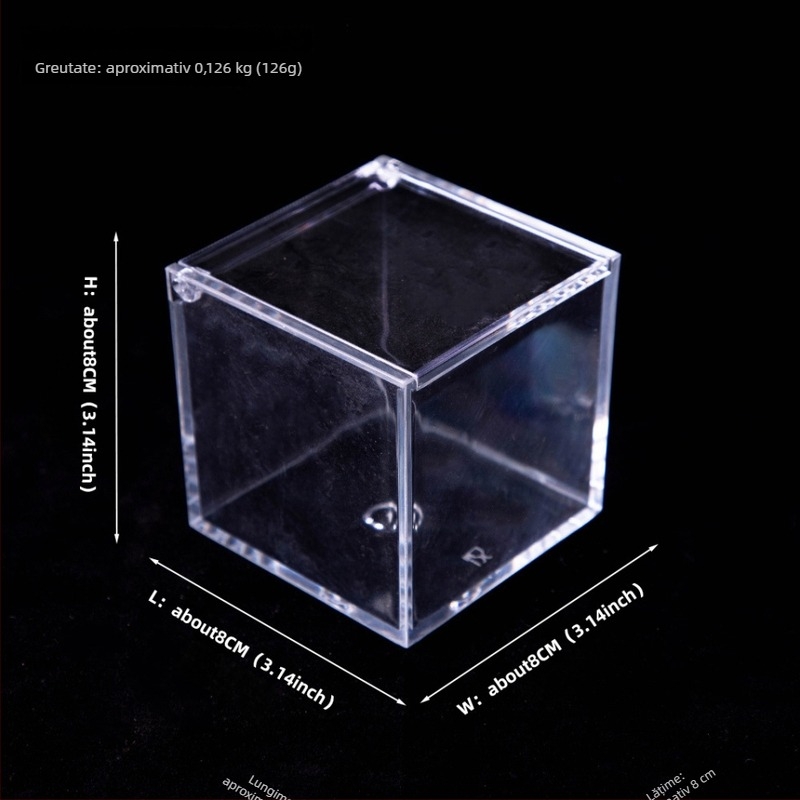 Terariu cu mușchi din acril — cutie DIY mini pentru birou, model Square Box Micro Landscape, Levana