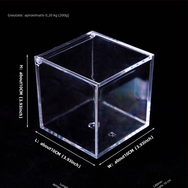 Terariu cu mușchi din acril — cutie DIY mini pentru birou, model Square Box Micro Landscape, Levana