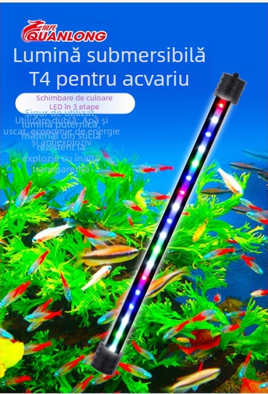 Lampă LED submersibilă pentru acvariu, carcasă din sticlă impermeabilă, 10–40W, Spring Dragon