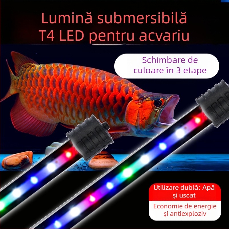 Lampă LED submersibilă pentru acvariu, carcasă din sticlă impermeabilă, 10–40W, Spring Dragon