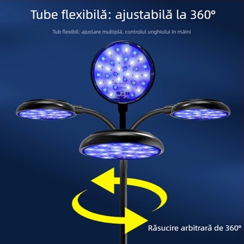 Lampă LED pentru acvariu cu clips, pentru pești și plante acvatice, USB, 7W