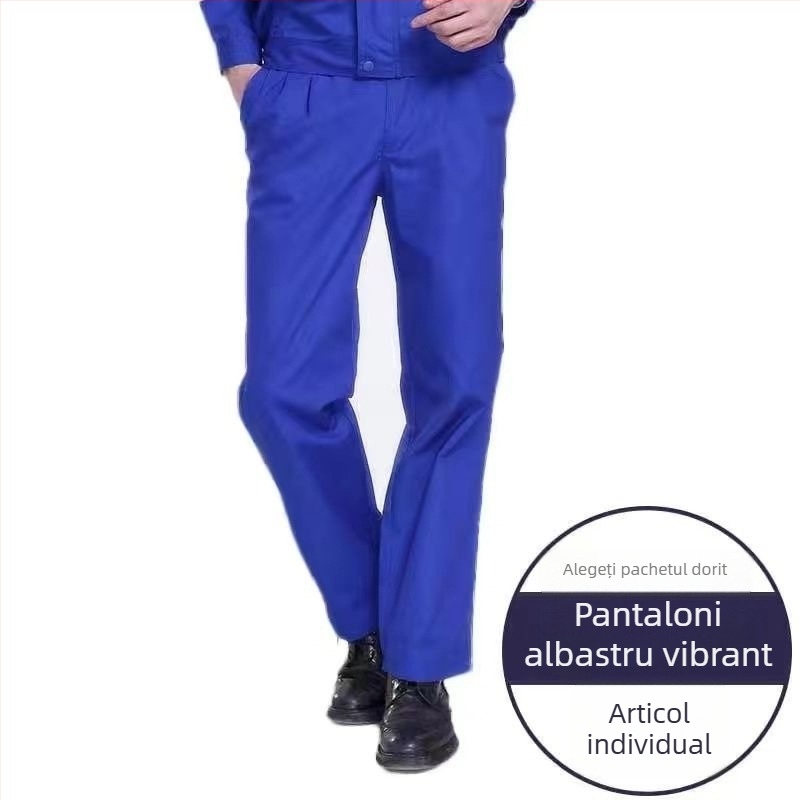 Set salopete de lucru pentru sudură — anti-arzări și siguranță reflectorizantă, mâneci lungi; material principal: 100% poliester; căptușeală: 100% poliester; primăvară-toamnă; potrivit pentru atelier