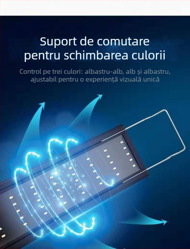 Lampa LED cu spectru complet pentru plante acvatice, impermeabilă, PVC, pe suport, brand Spring Dragon