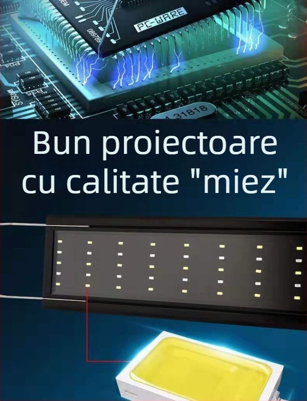 Lampa LED cu spectru complet pentru plante acvatice, impermeabilă, PVC, pe suport, brand Spring Dragon