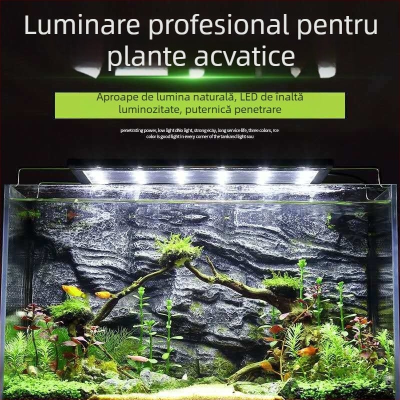 Lampa LED cu spectru complet pentru plante acvatice, impermeabilă, PVC, pe suport, brand Spring Dragon