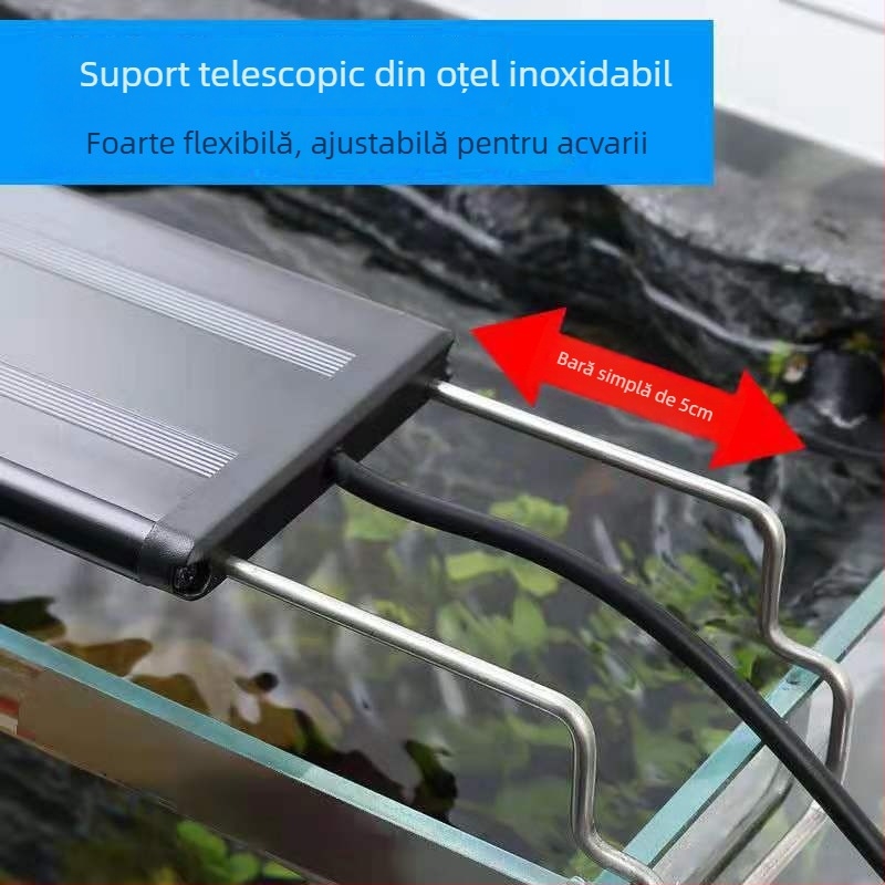 Lampa LED cu spectru complet pentru plante acvatice, impermeabilă, PVC, pe suport, brand Spring Dragon