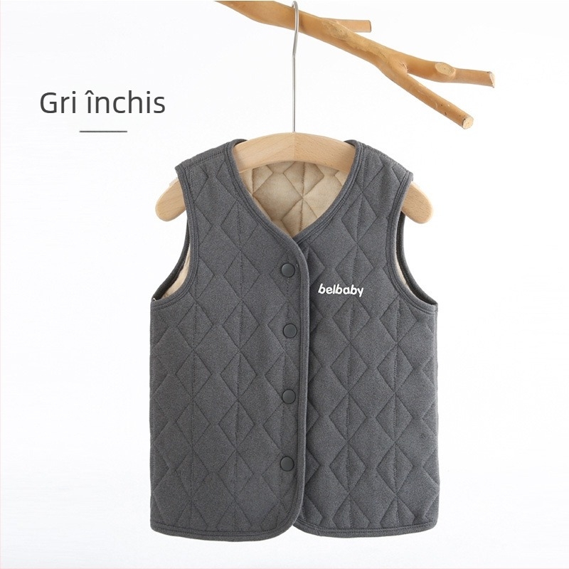 Set palton interior pentru copii, 93% poliester, gros, cald, cu fleece