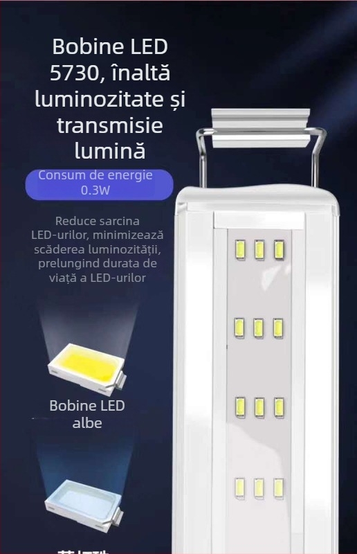 Lampă LED pentru acvariu cu spectru complet – Îmbunătățire a culorilor și iluminare; Material PVC, Origine Guangdong; Putere: Contactați serviciul pentru clienți