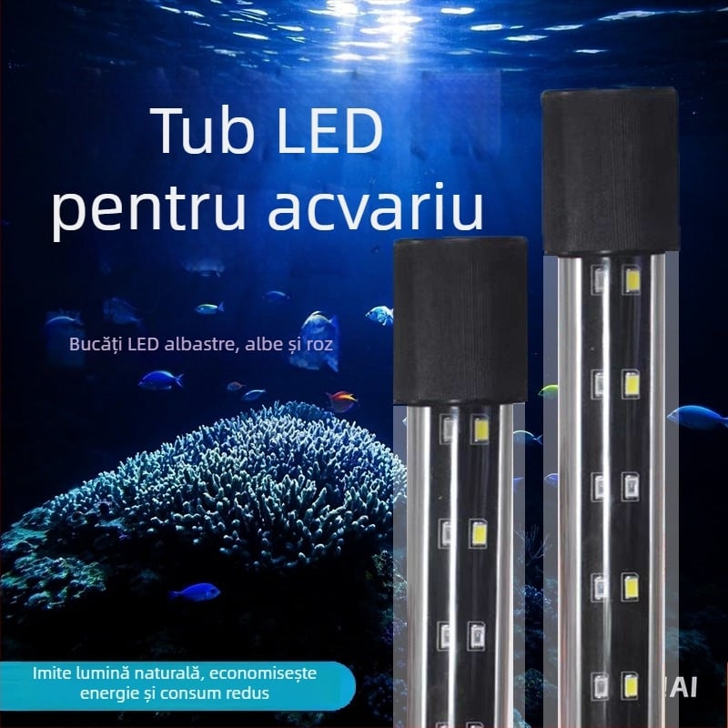 Lampa LED pentru acvariu, țeavă de sticlă, 220–240V, 2 kg, economisire de energie