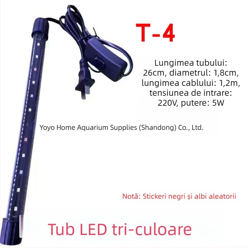 Lampa LED pentru acvariu, țeavă de sticlă, 220–240V, 2 kg, economisire de energie