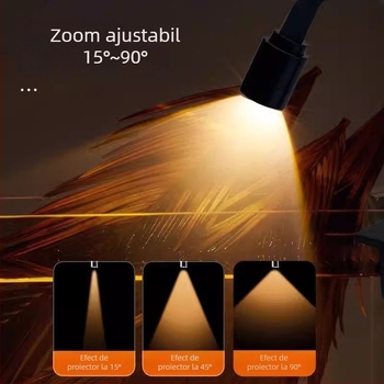 Lumină clip USB pentru acvariu, mini proiector, 5W, aliaj de aluminiu, 150 g