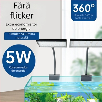 Lampă LED pentru acvariu cu clips - impermeabil la stropi, economisire energie 9W/15W/5W/8W, iluminare acvariu
