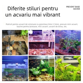 Lampa clip pentru acvariu - LED, alimentare USB, 3W, 70 g, iluminare pentru plante acvatice