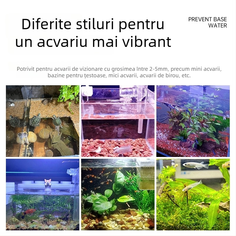 Lampa clip pentru acvariu - LED, alimentare USB, 3W, 70 g, iluminare pentru plante acvatice