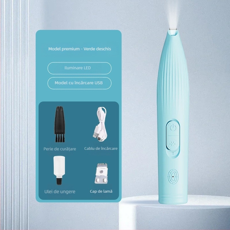 Duoqu Clipper pentru îngrijire animale, tăietor păr la lăbuțe pentru pisici și câini, clipper electric pentru animale, ambalaj cu 200 de bucăți