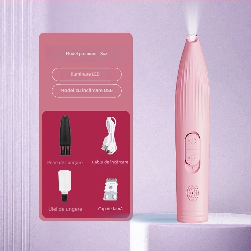 Duoqu Clipper pentru îngrijire animale, tăietor păr la lăbuțe pentru pisici și câini, clipper electric pentru animale, ambalaj cu 200 de bucăți