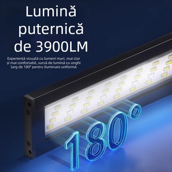 Lampă LED pentru acvariu, aliaj de aluminiu, 5W, rezistent la apă, spectru complet, suport telescopic pentru lampă