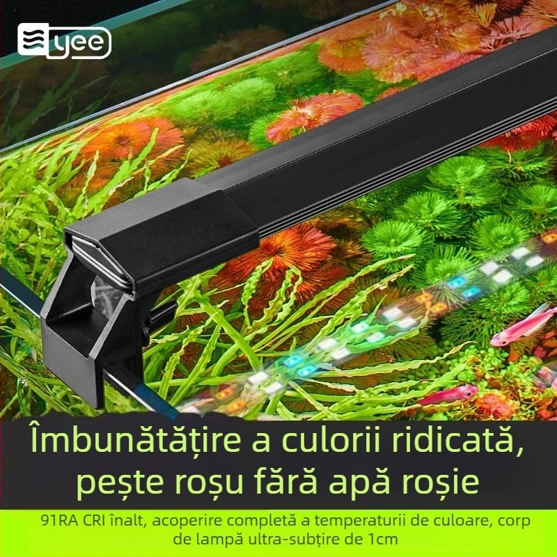 Lampa clip-on Yee pentru acvariu cu spectru complet, pentru acvarii plantate, 5W/7W/10W, 300 g