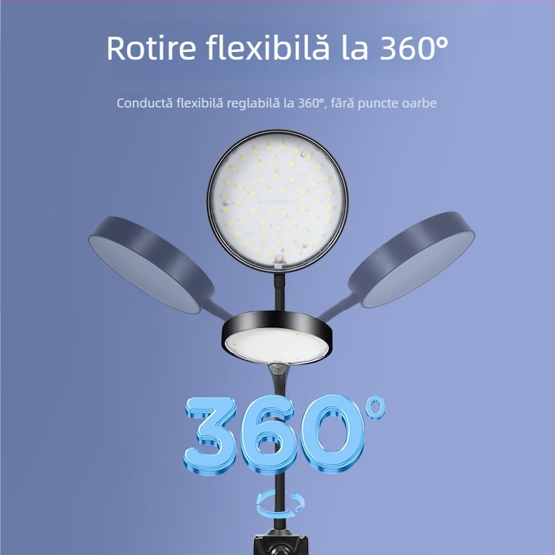 Naichong Lampa LED USB pentru acvariu, clip-on – iluminare pentru plante acvatice, economie de energie LED