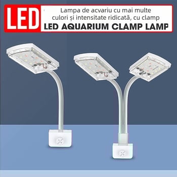 Lampă de acvariu cu clemă dublă — plastic, 6W, 200 g, Spring Dragon
