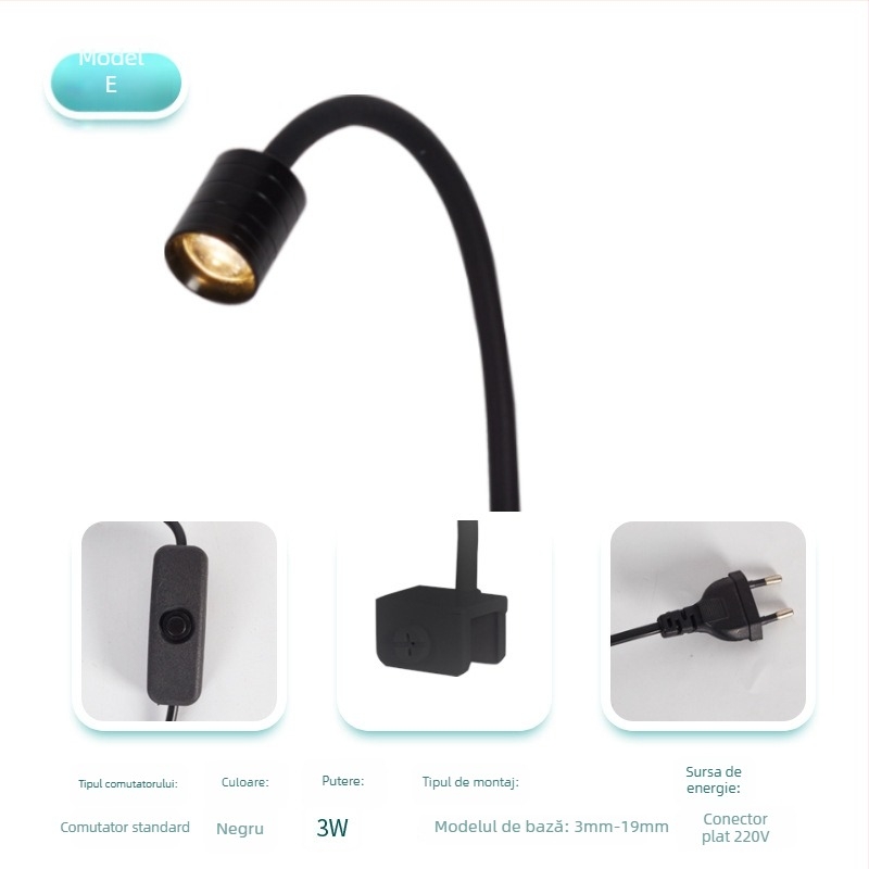 Quanlong lampa clip pentru acvariu – corp metalic, iluminare LED, 3W putere, 1 kg greutate
