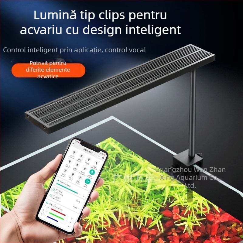 Lumină LED inteligentă pentru acvariu, cu spectru complet, 12–24W, 0,4 kg