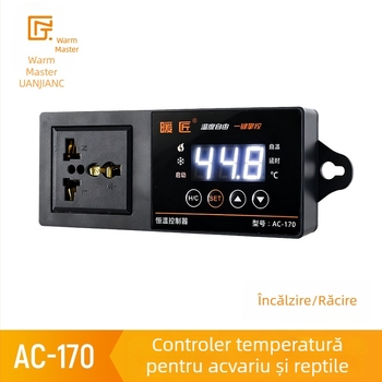 Controler de temperatură pentru acvariu cu senzor, afișaj digital și priză, reglare inteligentă a temperaturii, precizie 1°