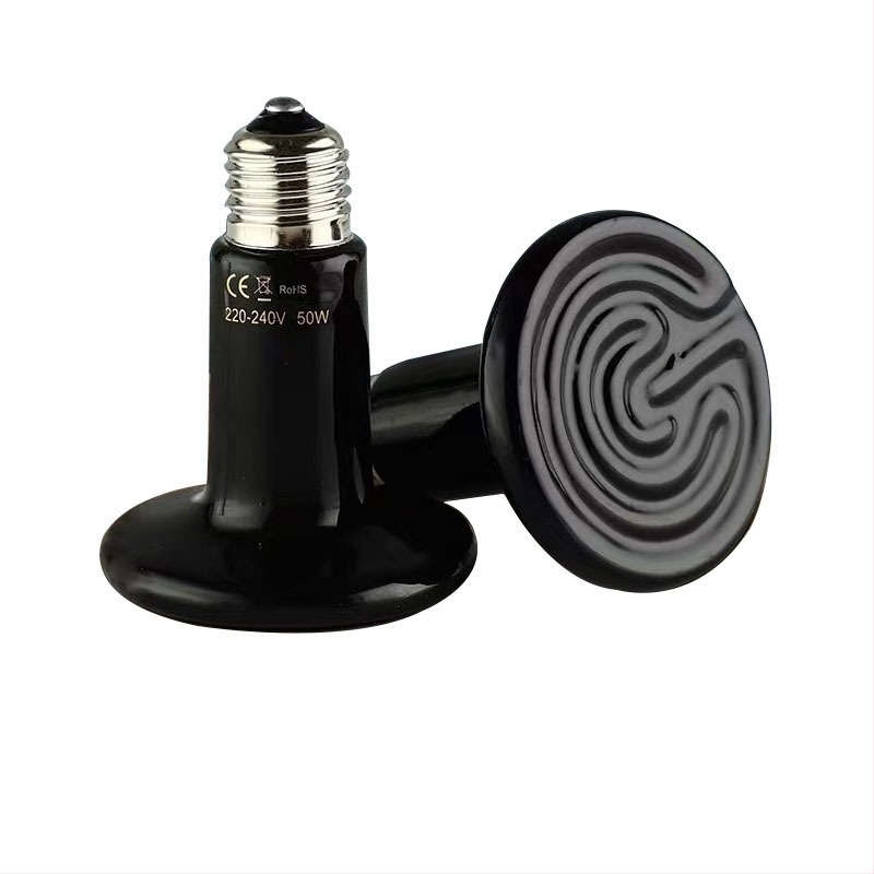 Lampă ceramică de încălzire pentru reptile, lampă fără reflexie pentru încălzire, mică lampă nocturnă cu controlul temperaturii