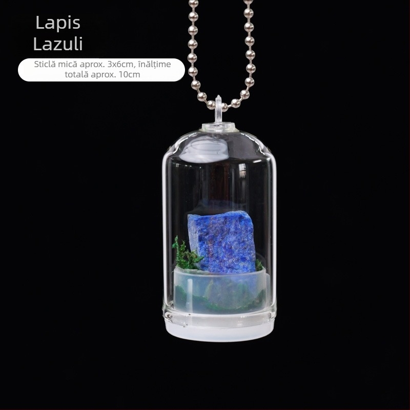 Sticlă de dorințe din cristal — mini peisaj geometric, Runyangshi, ambalaj PP, stil modern minimalist