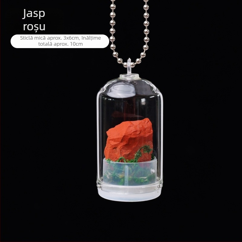 Sticlă de dorințe din cristal — mini peisaj geometric, Runyangshi, ambalaj PP, stil modern minimalist