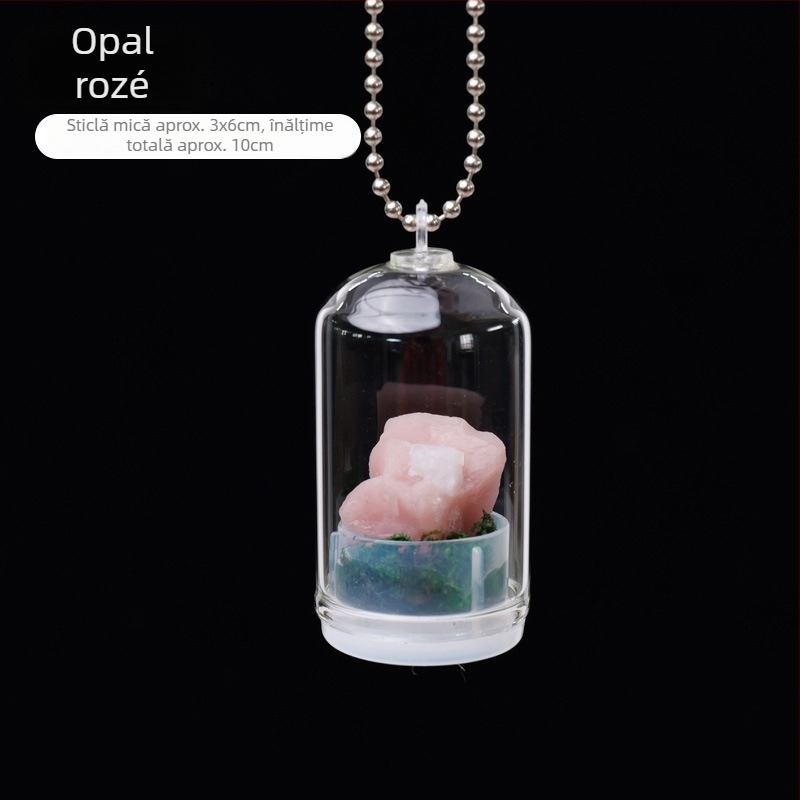 Sticlă de dorințe din cristal — mini peisaj geometric, Runyangshi, ambalaj PP, stil modern minimalist