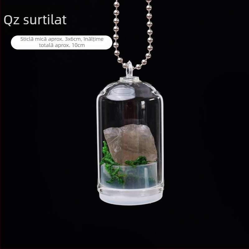 Sticlă de dorințe din cristal — mini peisaj geometric, Runyangshi, ambalaj PP, stil modern minimalist