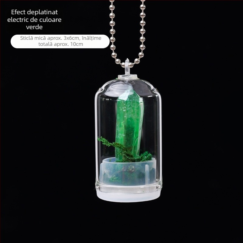 Sticlă de dorințe din cristal — mini peisaj geometric, Runyangshi, ambalaj PP, stil modern minimalist