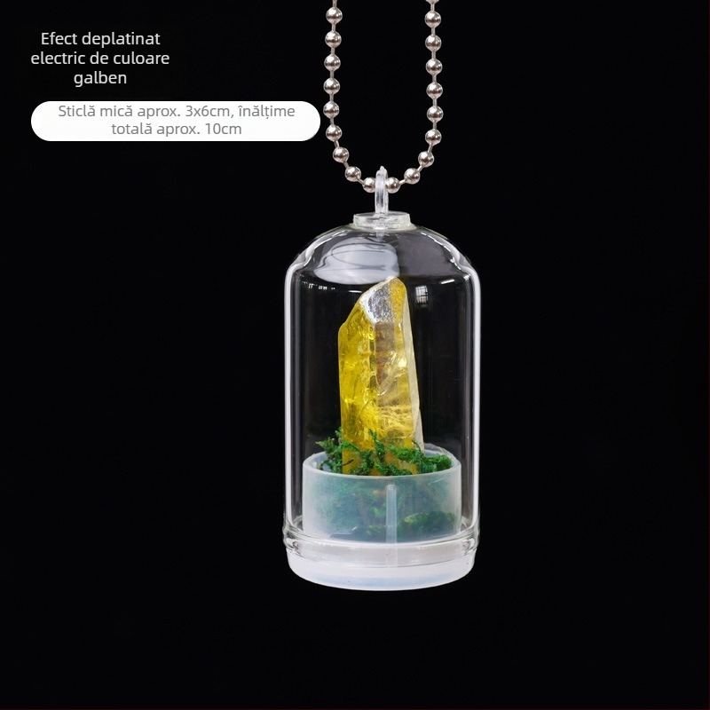 Sticlă de dorințe din cristal — mini peisaj geometric, Runyangshi, ambalaj PP, stil modern minimalist