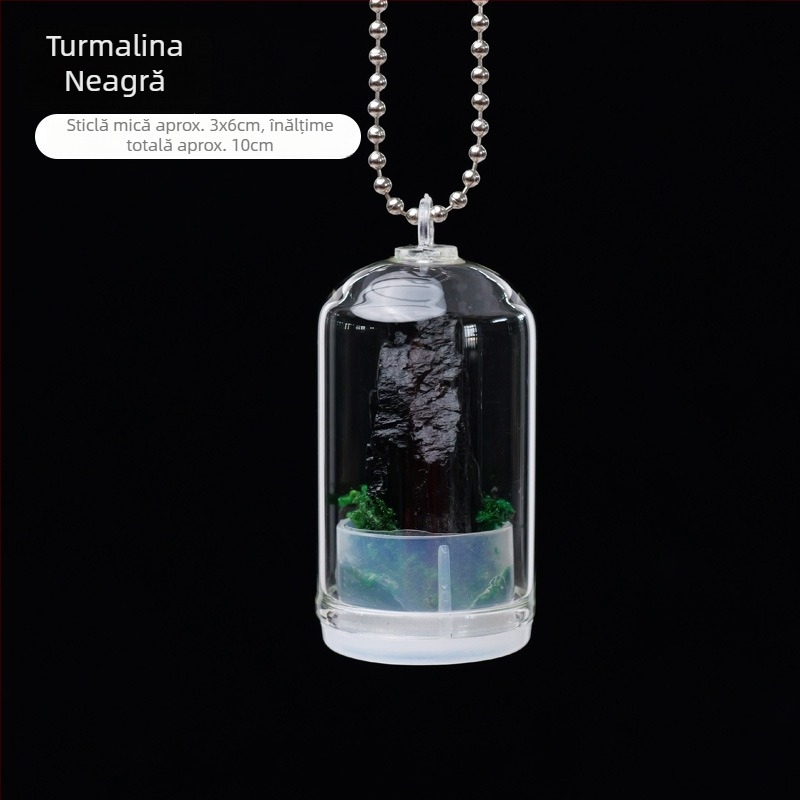 Sticlă de dorințe din cristal — mini peisaj geometric, Runyangshi, ambalaj PP, stil modern minimalist