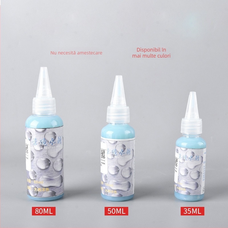 Pastă pentru peisaj acvatic pentru diorame, pastă de creare a apei pentru scene Ocean și Râu, The Crab Kingdom, model de construcție (Material: Altul; Categorie: Model de clădire; Vârstă: 15–35; Fără electricitate)