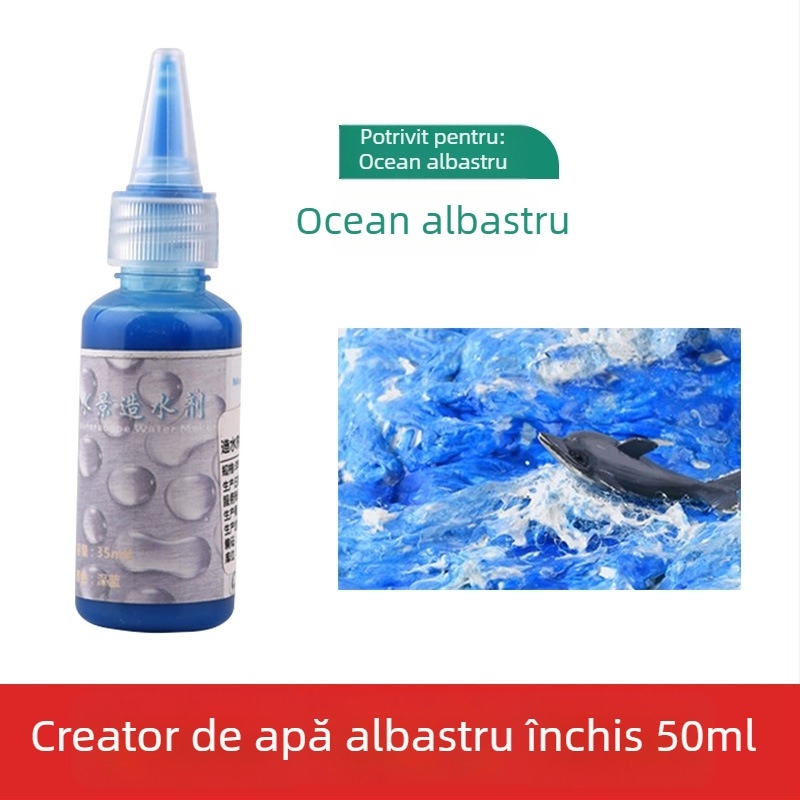 Pastă pentru peisaj acvatic pentru diorame, pastă de creare a apei pentru scene Ocean și Râu, The Crab Kingdom, model de construcție (Material: Altul; Categorie: Model de clădire; Vârstă: 15–35; Fără electricitate)
