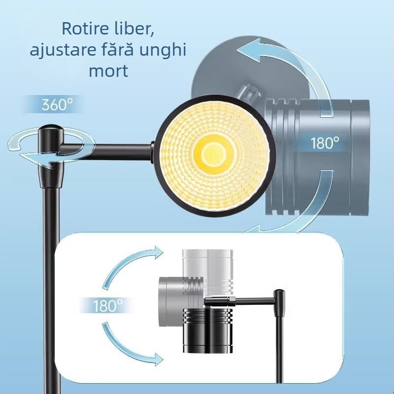 Lumină pentru acvariu Yee cu suport din aliaj de aluminiu, 7-10W, 0,6 kg