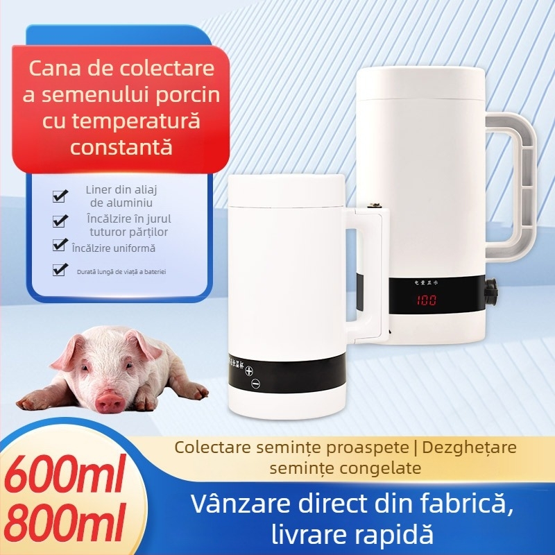 Cupă de colectare a spermei porcine, cu temperatură constantă, pentru inseminare artificială, dezghețarea spermei înghețate și conservarea spermei
