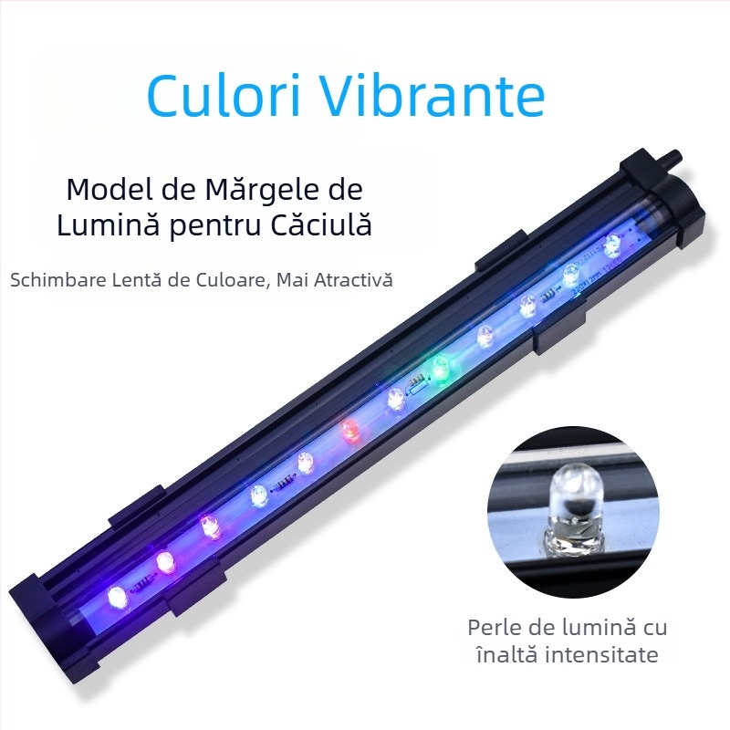  Lampă LED pentru acvariu cu bule, telecomandă, submersibilă, decorativă, putere 1–6W, greutate 100 g