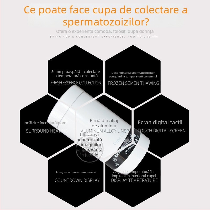 Ceașă de colectare a spermei cu temperatură constantă pentru porci, bovine și ovine — brand Xinbaijia, aplicații în creșterea animalelor și acvacultură