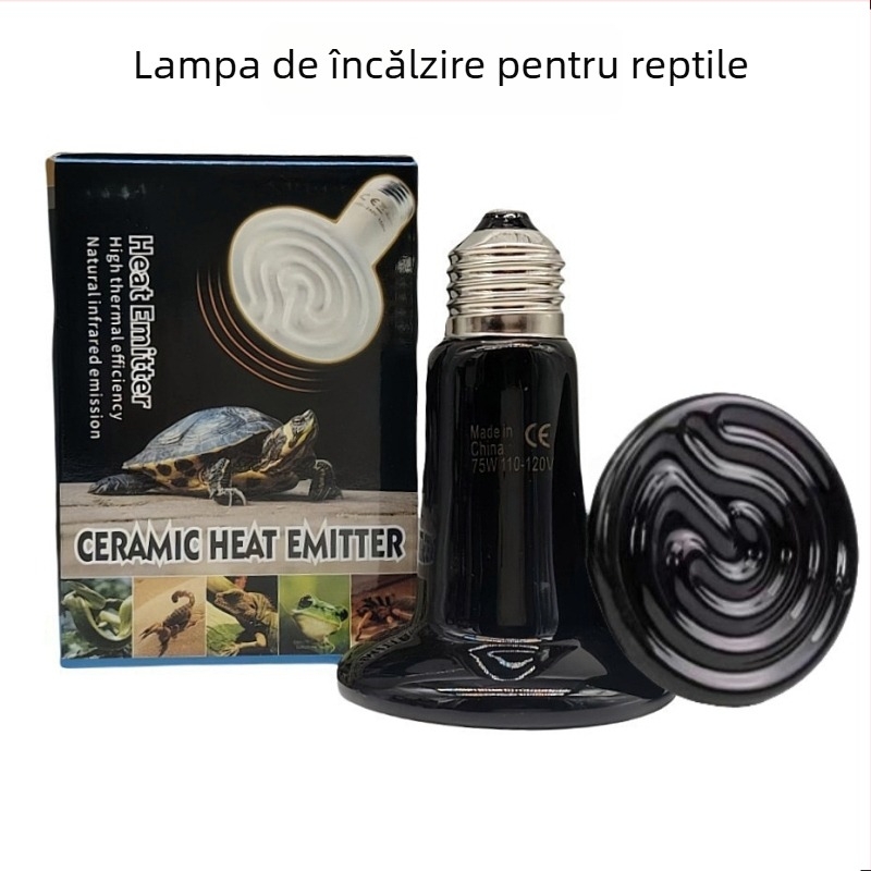 Lampă ceramică de încălzire pentru reptile, fără iluminare, 25W–200W, 170 g