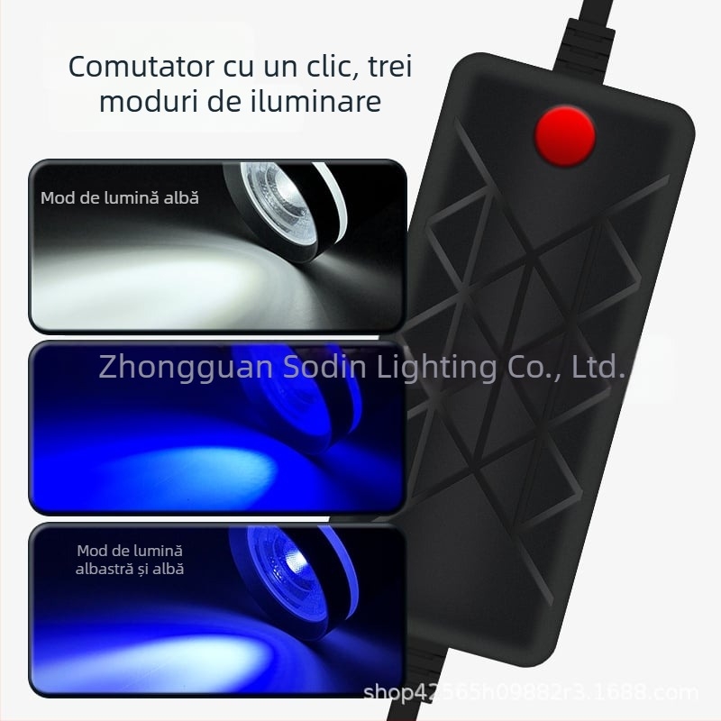 Lampa LED clip pentru acvariu, pentru acvarii plantate, corp din aliaj de aluminiu, 16W, iluminare pentru creștere, brand Yikeda