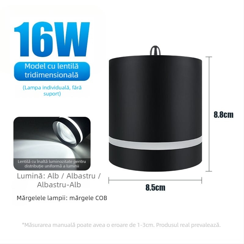 Lampa LED clip pentru acvariu, pentru acvarii plantate, corp din aliaj de aluminiu, 16W, iluminare pentru creștere, brand Yikeda