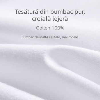 Vesta fără mâneci din 100% bumbac, croială lejeră, guler rotund (crewneck), țesătură de greutate medie (161–180 g/m2) pentru vară